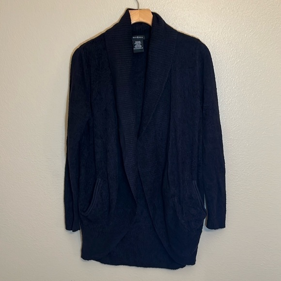 Max & Mia Black Open Front Cardigan Sweater - Picture 2 of 10